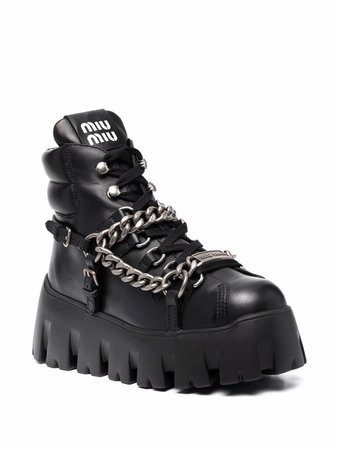 Miu Miu chunky-sole Boots - Farfetch
