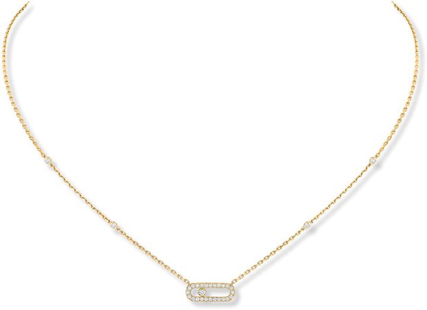 Move Uno Pave Diamond Pendant Necklace