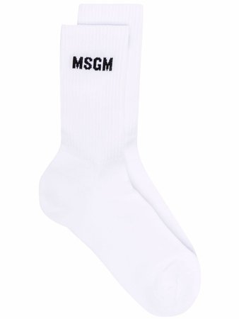MSGM logo-print Ribbed Socks - Farfetch