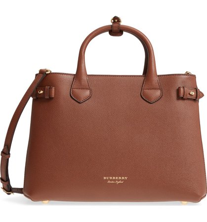 Burberry Medium Banner House Check Leather Tote | Nordstrom
