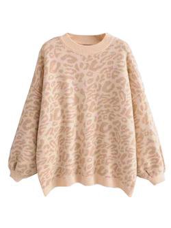 'Kanya' Crewneck Leopard Print Sweater (3 Colors) - Goodnight Macaroon