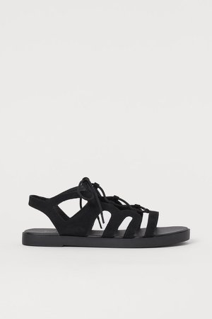 Laced sandals - Black