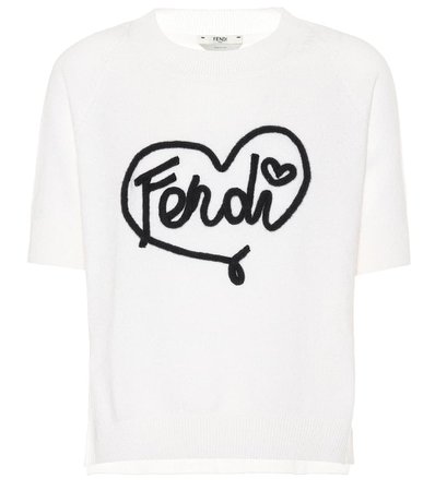 Fendi Heart Cashmere-Blend Sweater - Fendi | mytheresa