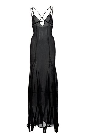 long black lace dress