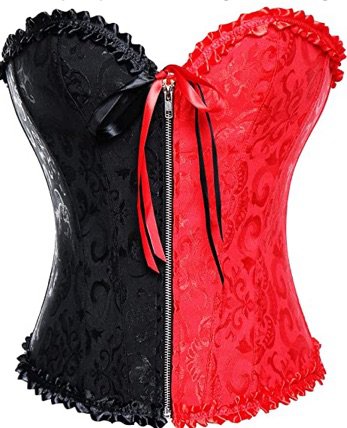 black and red corset