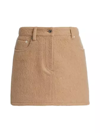 Shop Helmut Lang Wool A-Line Mini Skirt | Saks Fifth Avenue