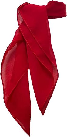Hip Hop 50's Shop Sheer Chiffon Scarf Vintage Style Accessory for Women and Children, Red at Amazon Women’s Clothing store
