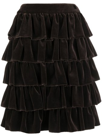 Chanel Pre-Owned Flared Ruffle Skirt - Farfetch