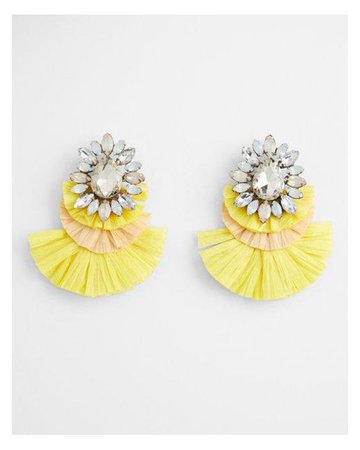 Express Yellow Tiered Stone Earrings