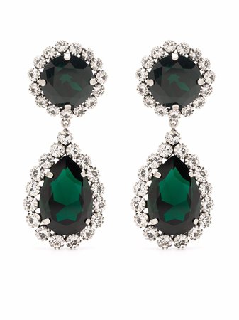 Shop Alessandra Rich crystal drop earrings with Express Delivery - FARFETCH