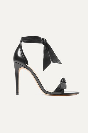 Black Clarita bow-embellished leather sandals | Alexandre Birman | NET-A-PORTER