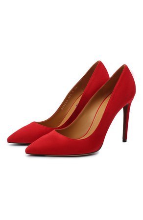 Женские красные замшевые туфли RALPH LAUREN — купить за 55000 руб. в интернет-магазине ЦУМ, арт. 800838024