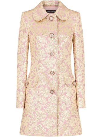 Dolce & Gabbana jacquard buttoned coat