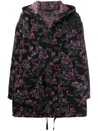 Engineered Garments Hooded Floral Tapestry Coat