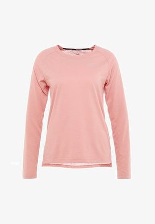 Nike Performance BREATHE TAILWIND - Sports shirt - rust pink/silver - Zalando.co.uk