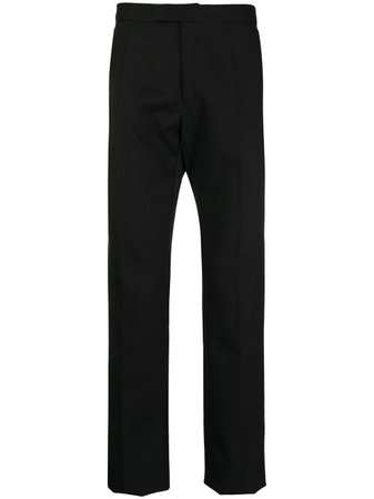 Shop Raf Simons concealed-front tailored trousers with Express Delivery - FARFETCH