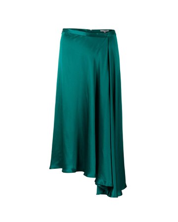 Luna Green Satin Skirt