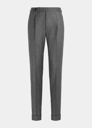 Mid Grey Havana Suit Wool Cashmere, Trousers