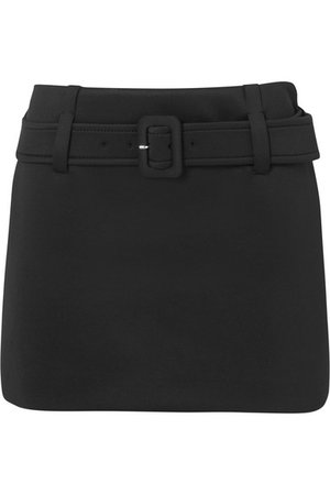 Prada | Belted tech-jersey mini skirt | NET-A-PORTER.COM