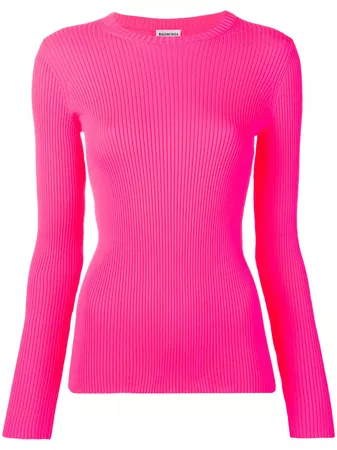 Balenciaga Rib Knit Fitted Sweater - Farfetch