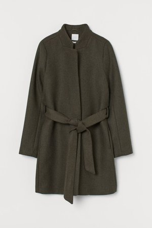 Wool-blend coat - Dark brown - Ladies | H&M