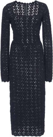 Dolce & Gabbana Open-Knit Midi Dress