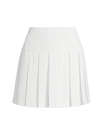 Shop Alice + Olivia Emilie Box-Pleat Mini Skirt | Saks Fifth Avenue