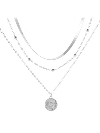Victoria London Layered Medallion Necklace