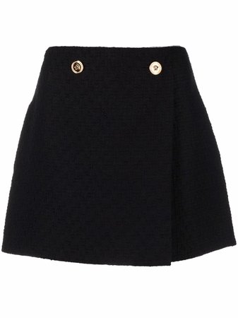 Versace bouclé wrap miniskirt - FARFETCH