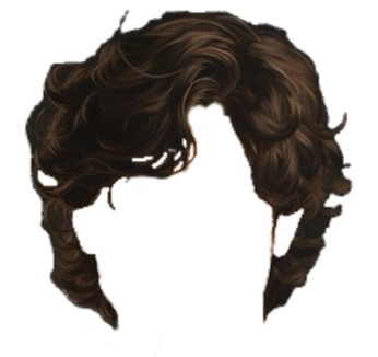 Men’s brown curly hair