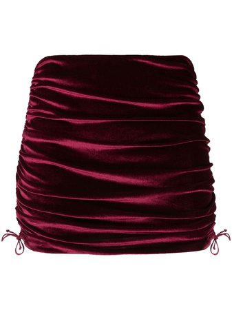 Red Oseree Ruched Skirt | Farfetch.com