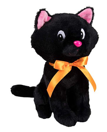 Blue Panda Cat Plush Toy - Sabrina The Cat Large Black Stuffed Animal, Halloween Plush, Ideal Gift for Kids Birthday, Party Prizes