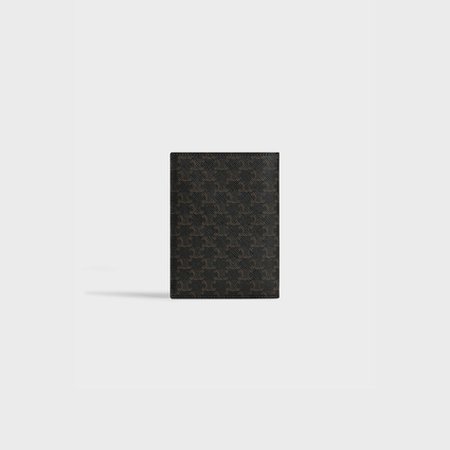 Passport cover in Triomphe Canvas - Black | CELINE