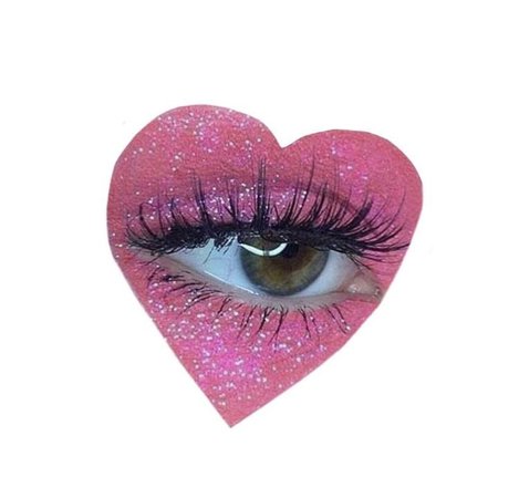 pink glitter eye