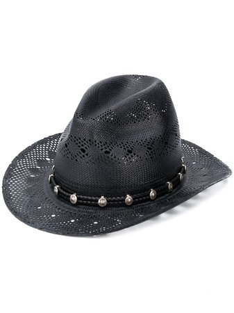 Shop black Saint Laurent straw cowboy hat with Express Delivery - Farfetch
