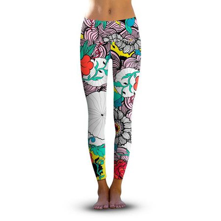 Leggings | Shop Women's Rose Loose Print Legging at Fashiontage | 9414714