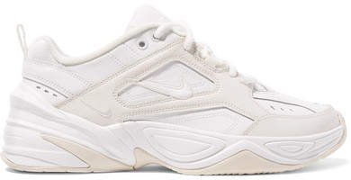 M2k Tekno Leather And Neoprene Sneakers - White