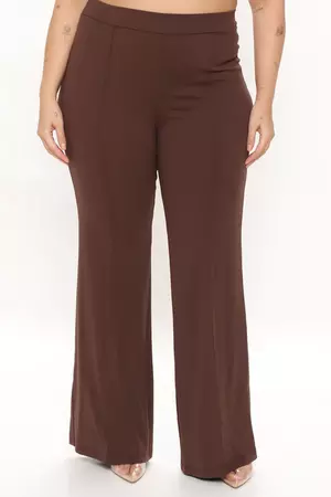 Victoria High Waisted Dress Pants - Chocolate | Fashion Nova, Pants | Fashion Nova