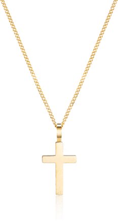 gold cross chain men's real - Google Search