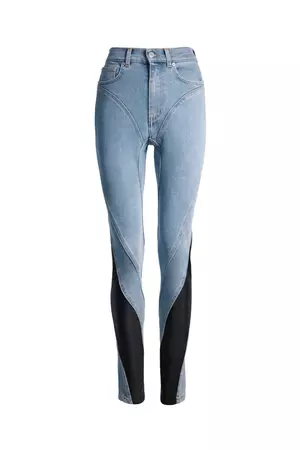 Spiral-panel Jeans - Light denim blue/black - Ladies | H&M US
