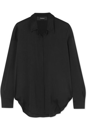 Theory | Sunaya stretch-silk shirt | NET-A-PORTER.COM