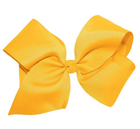 Amazon.com : WD2U Girls 6" by 5" Large GrosGrain Knotted Boutique Hair Bow Alligator Clip USA Golden Yellow : Clothing