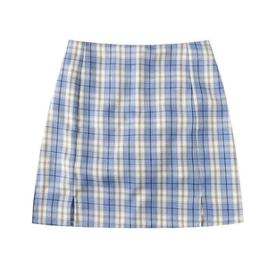 blue plaid skirt png