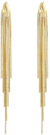 AmazonSmile: Gold Tassel Earrings Long Chain Earrings for Women Teen Girls Tassel Dangle Drop Earrings Prom Sexy Earrings: Clothing, Shoes & Jewelry