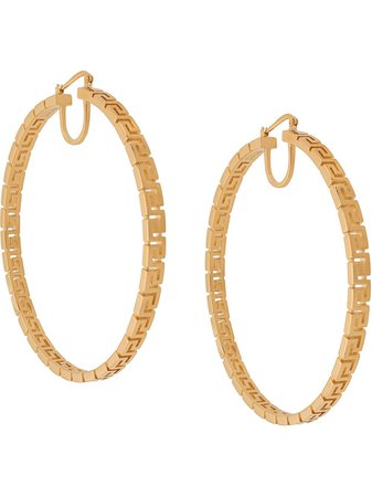 Versace Greca Key hoop earrings
