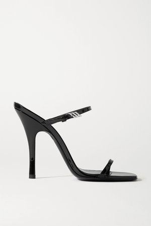 Black Zoe patent-leather sandals | The Attico | NET-A-PORTER