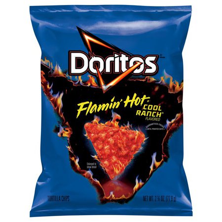 Doritos Tortilla Chips Flamin' Hot Cool Ranch Flavored 2 3/4 Oz - Walmart.com