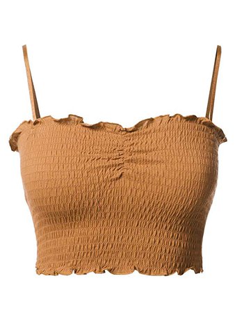 Women's Sexy Off Shoulder Shirring Smocking Crop Top at Amazon Women’s Clothing store: