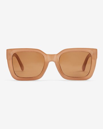 Thick Frame Angular Sunglasses | Express