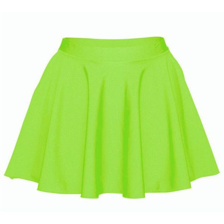 Neon Green Skater Skirt